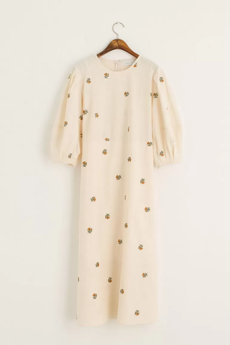 Women Olive Clothing Purton Floral Dress, Ivory