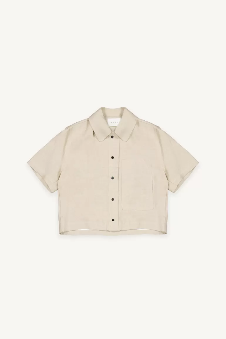 Women Olive Clothing Rona Pocket Blouson, Beige