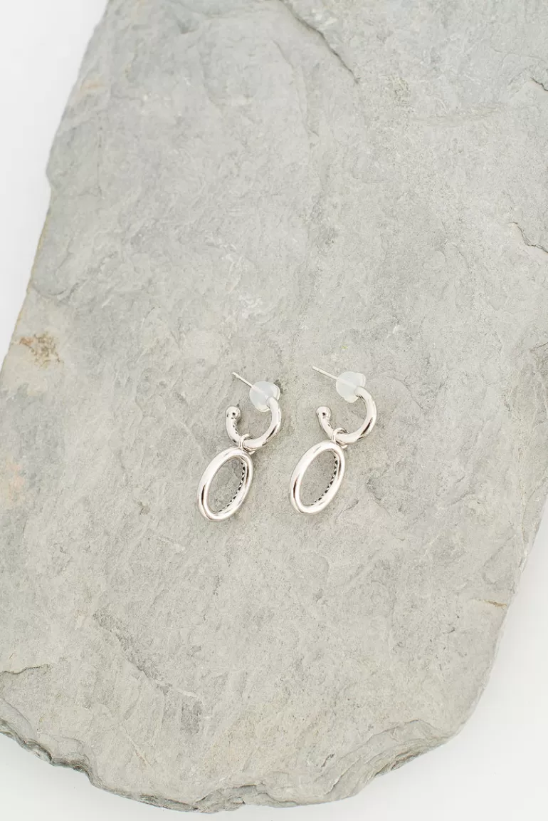 Women Olive Clothing Rose Daily Simple Earrings, Sterling Silver