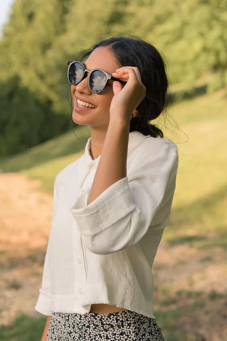 Women Olive Clothing Ruby Sunglasses, Black