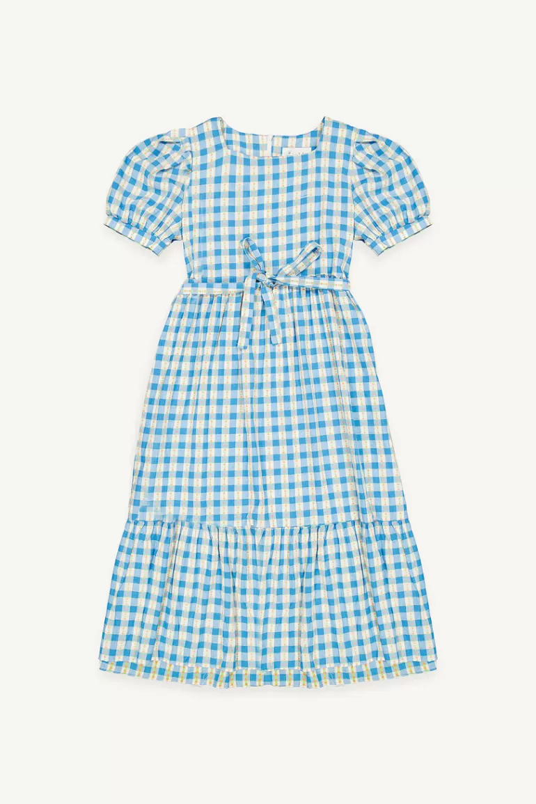 Women Olive Clothing Sadie Check Dress, Blue