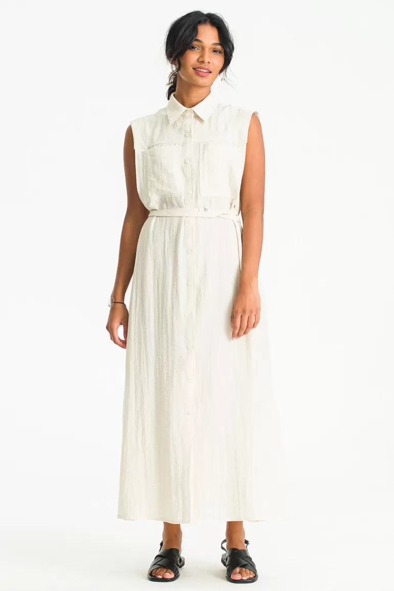 Women Olive Clothing Sadie Shirt Dress, Oat