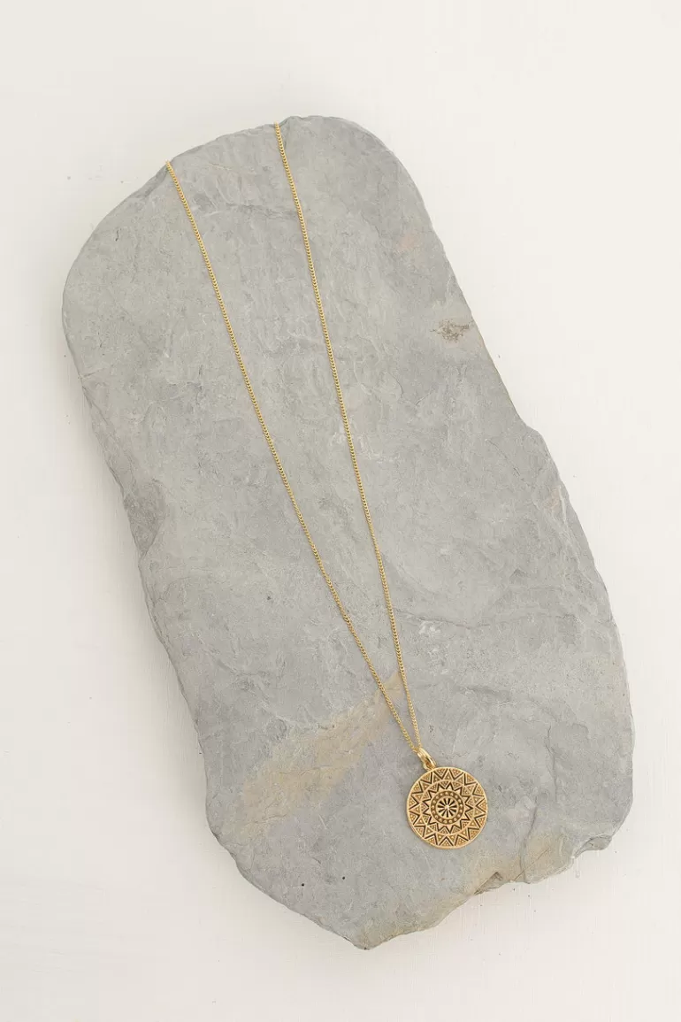 Women Olive Clothing Saffron Necklace, 18K Gold Plated