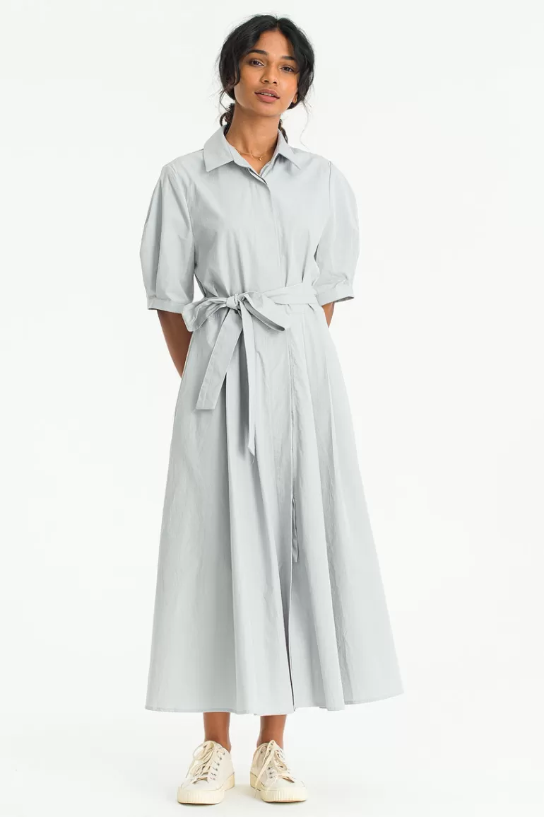 Women Olive Clothing Sakura Pleated Dress, Pale Blue
