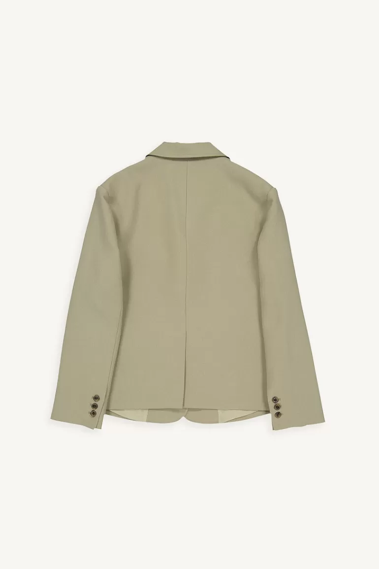 Women Olive Clothing Shiko Three Button Jacket, Olive