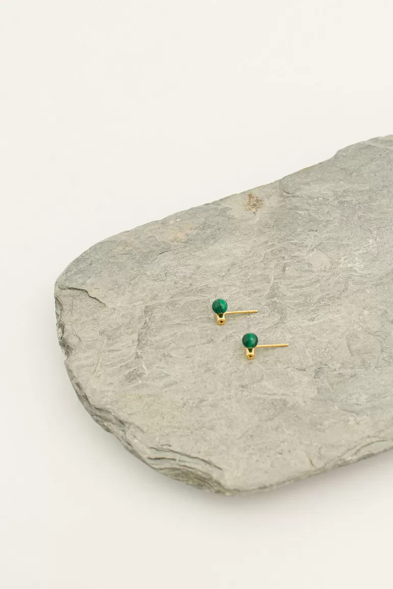 Women Olive Clothing Shinzo Circle Earrings, 14K Gold Plated