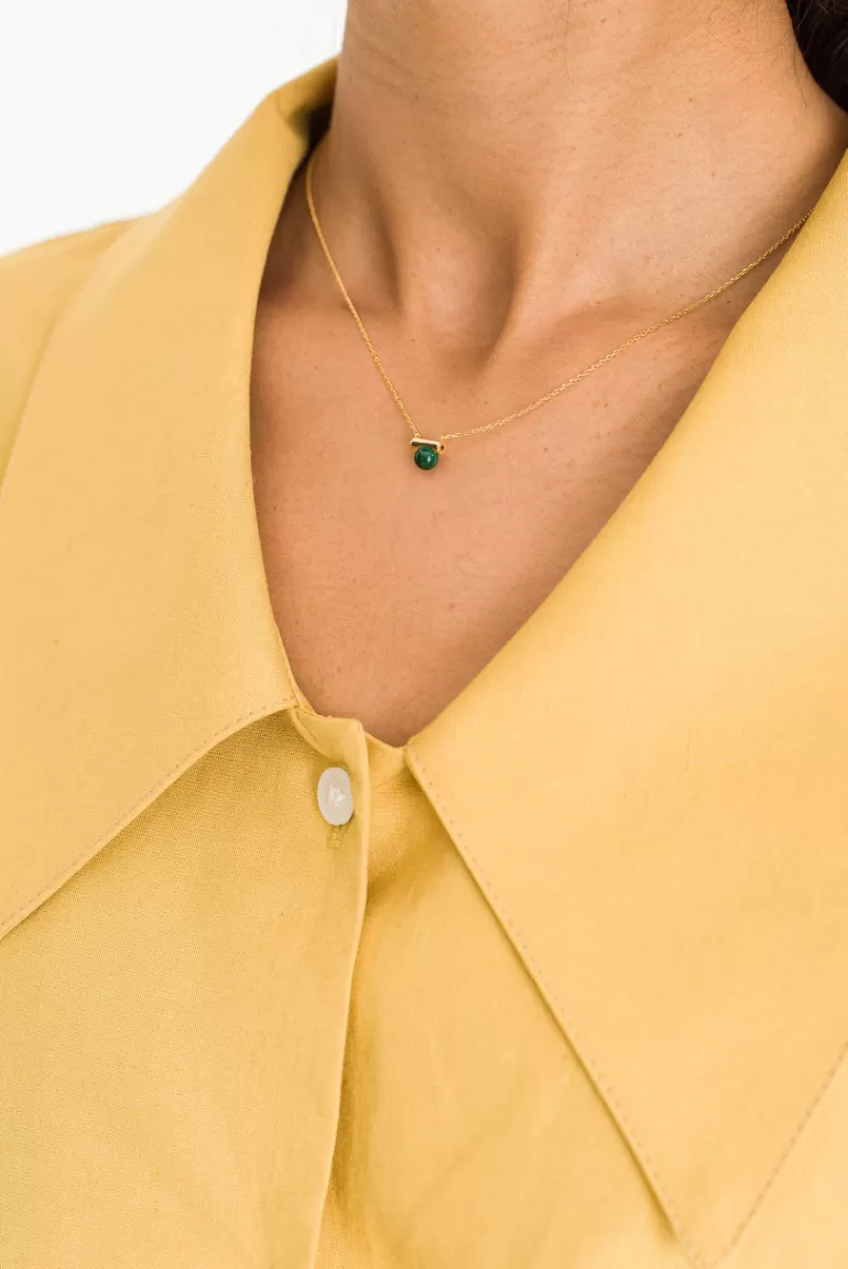 Women Olive Clothing Shinzo Circle Necklace, 14K Gold Plated