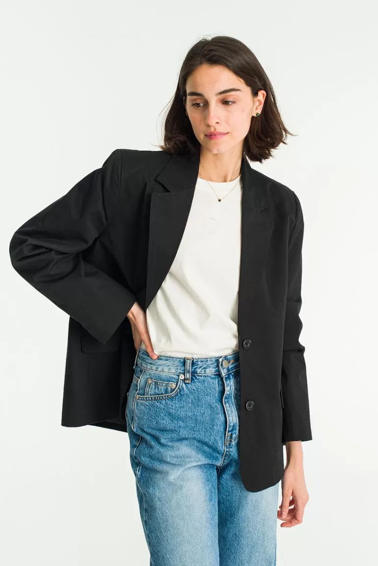 Women Olive Clothing Shoko Simple Jacket, Black