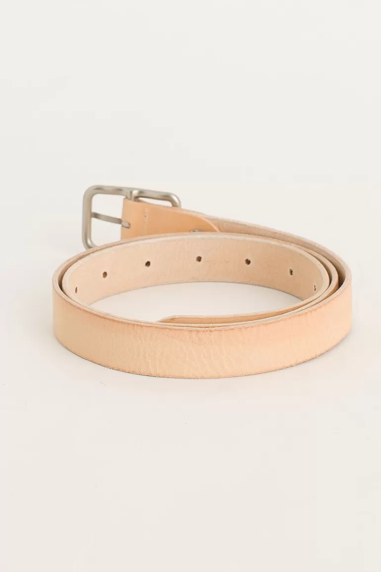Women Olive Clothing Siena Square Buckle Belt, Beige