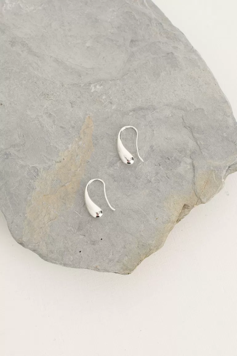Women Olive Clothing Silver Drop Earrings, Sterling Silver