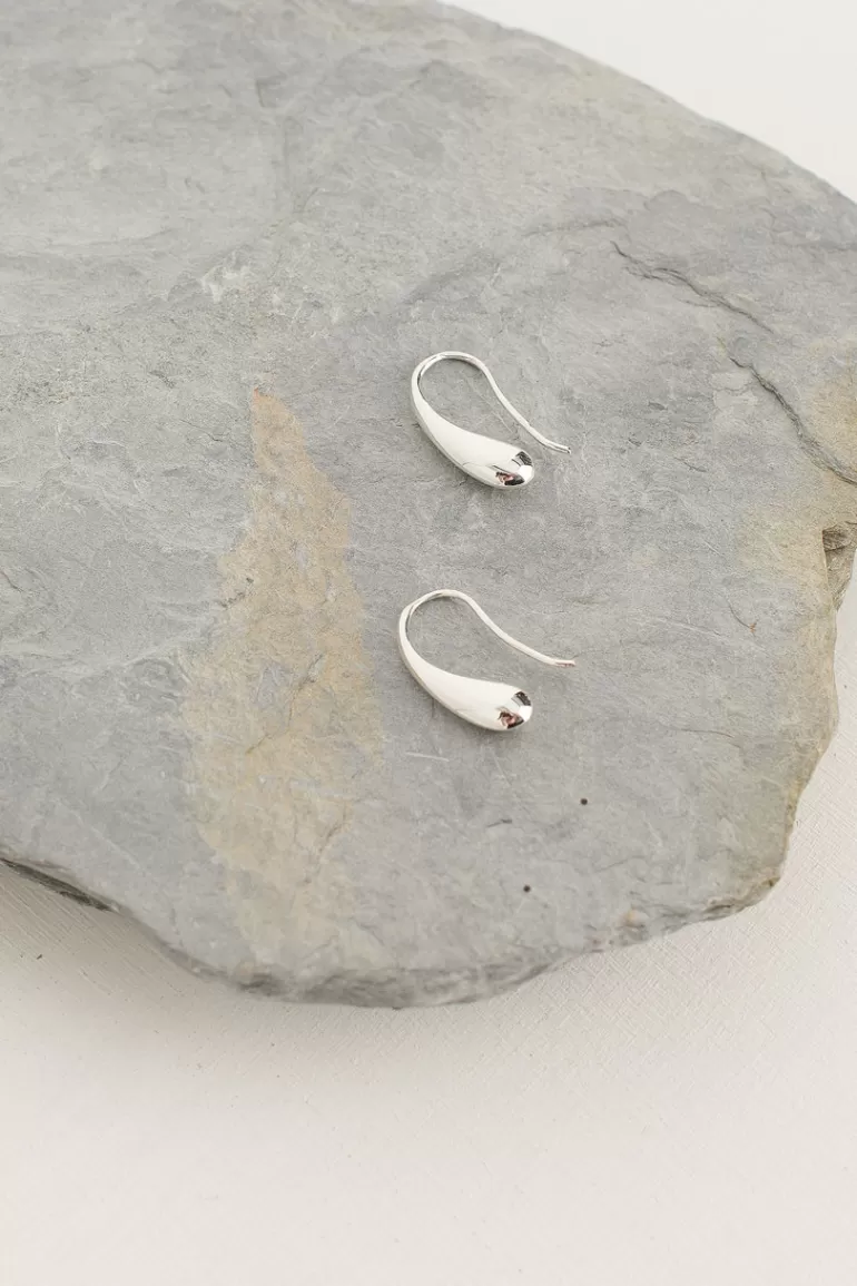 Women Olive Clothing Silver Drop Earrings, Sterling Silver