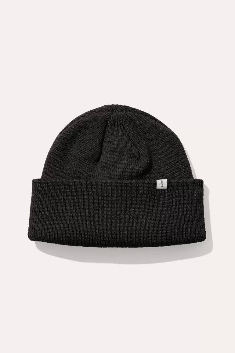 Women Olive Clothing Simple Beanie, Black
