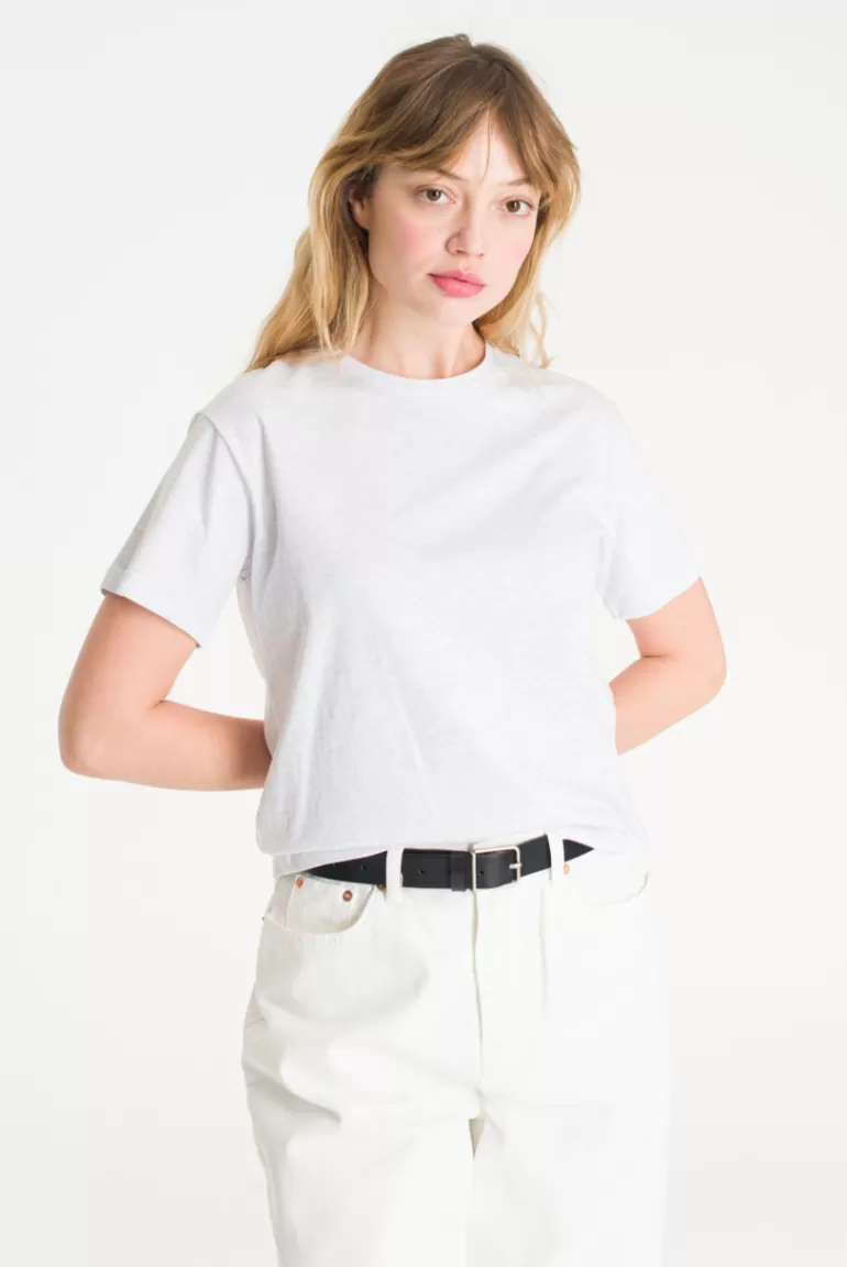 Women Olive Clothing Sobi Colour Tee, Stone