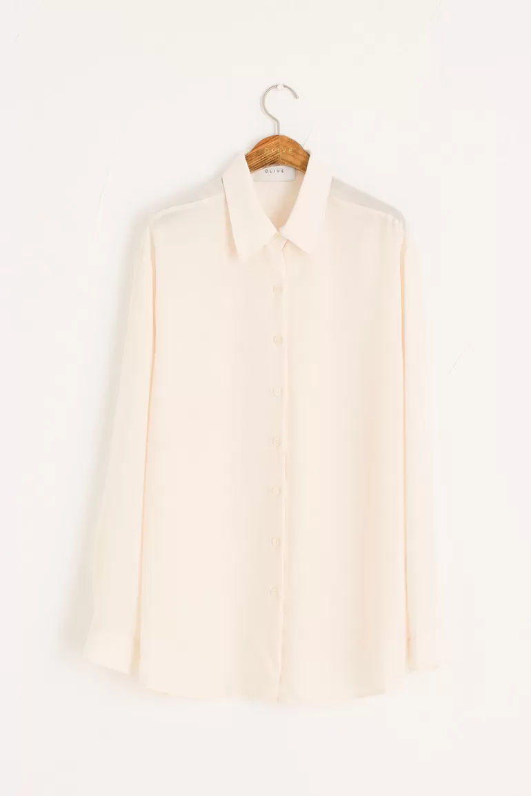Women Olive Clothing Soft Crepe Shirt, Magnolia