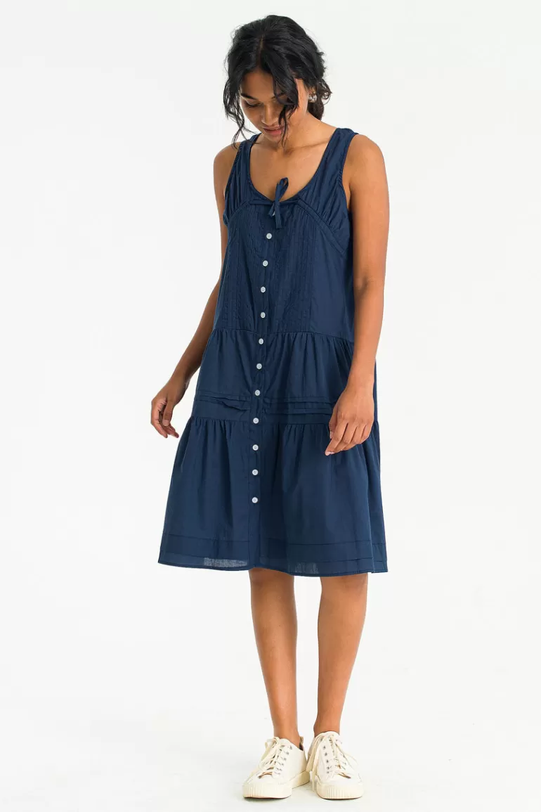 Women Olive Clothing Soma Sleeveless Dress, Navy