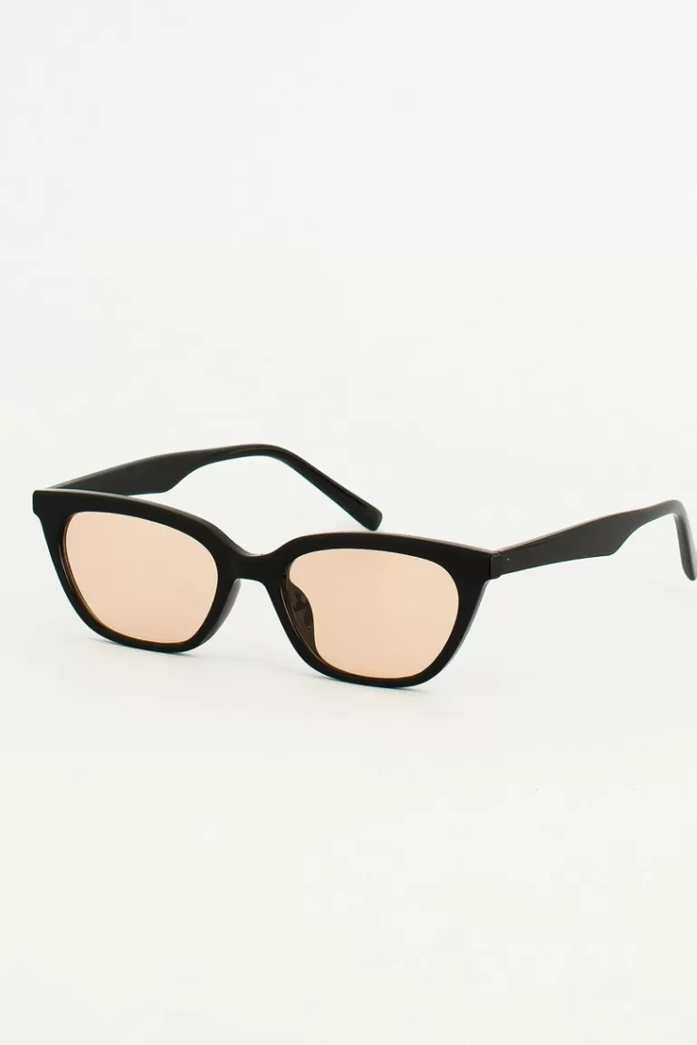 Women Olive Clothing Sonoran Sunglasses, Black/Tinted Lens