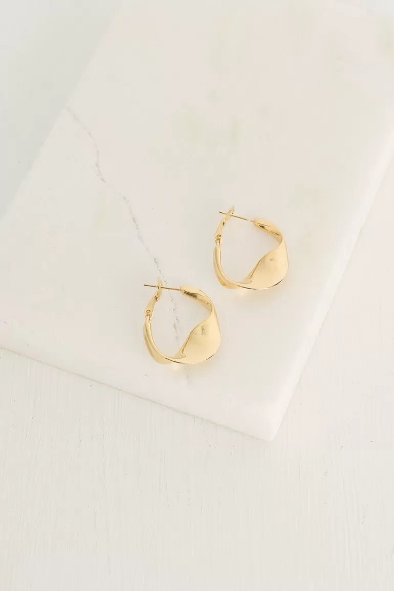 Women Olive Clothing Sophie Gold Studs, Gold