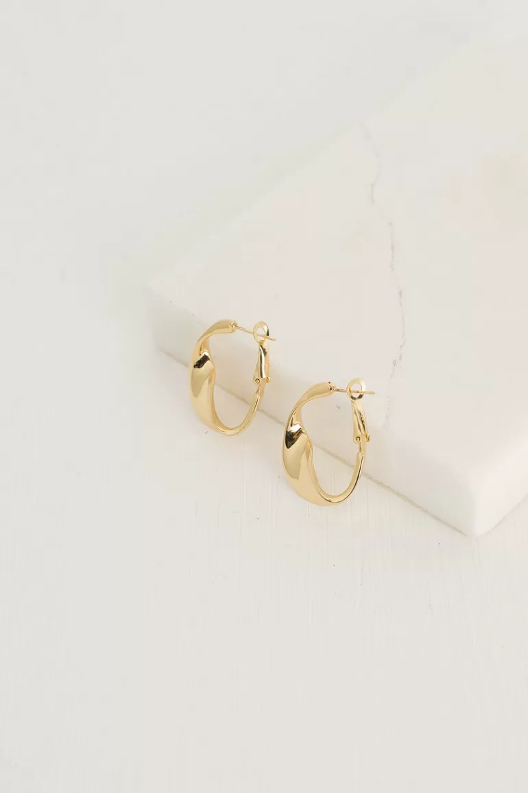 Women Olive Clothing Sophie Gold Studs, Gold