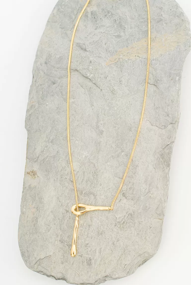 Women Olive Clothing Sophie Simple Unbalanced Chocker, Gold Plated