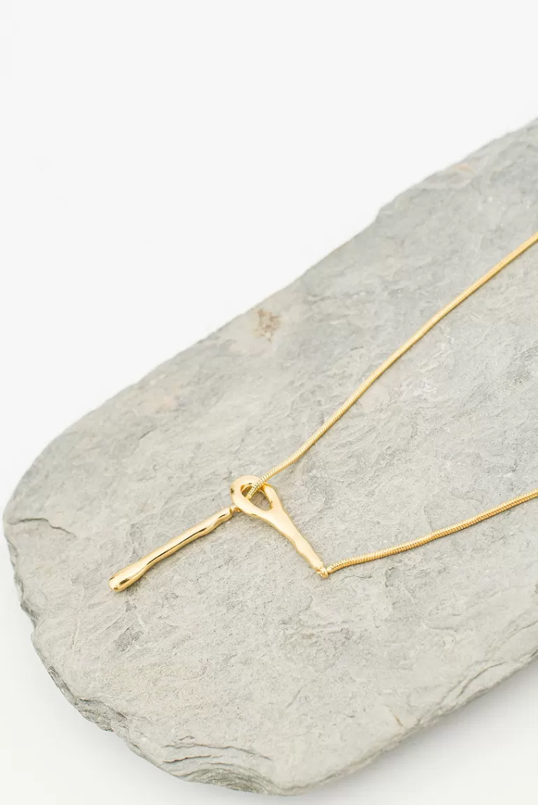 Women Olive Clothing Sophie Simple Unbalanced Chocker, Gold Plated
