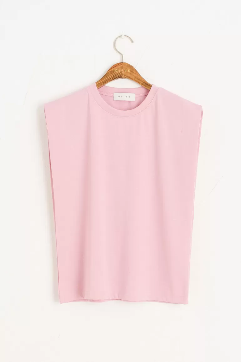 Women Olive Clothing Soya Tank Top, Pink