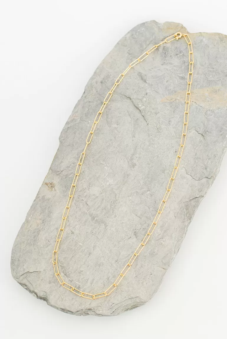 Women Olive Clothing Sparkle Chain Necklace, 14K Gold Plated