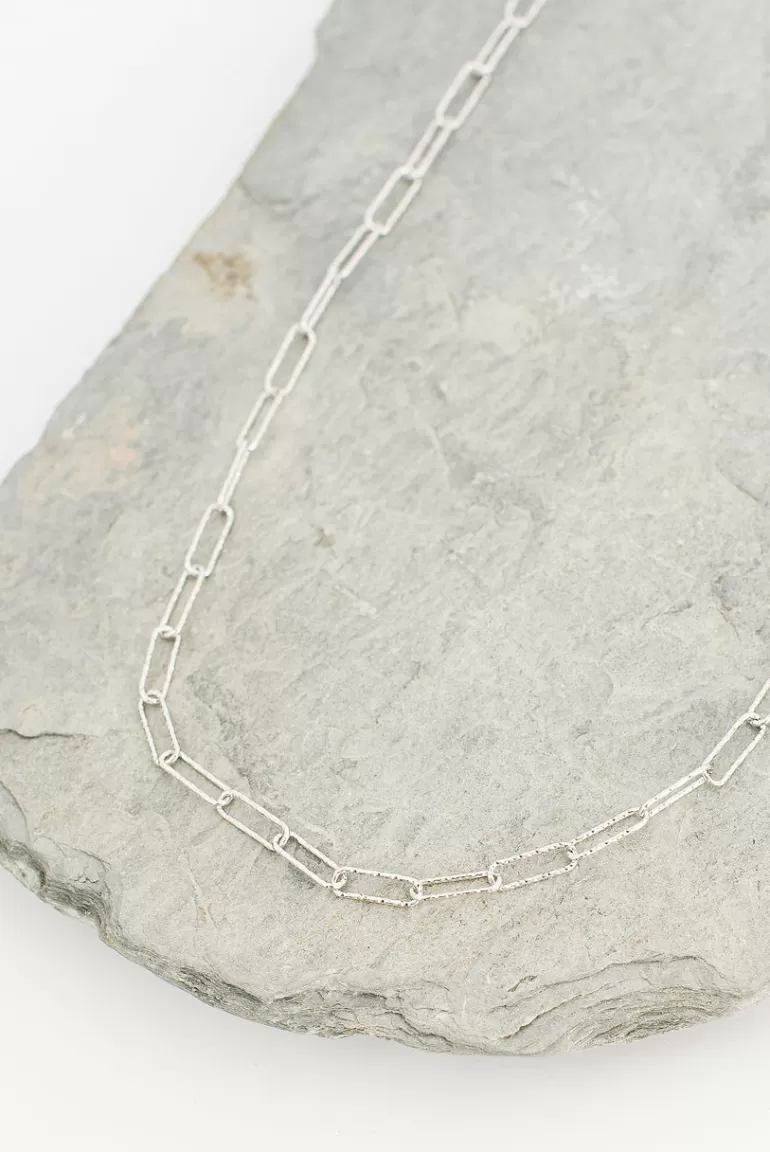 Women Olive Clothing Sparkle Chain Necklace, Sterling Silver