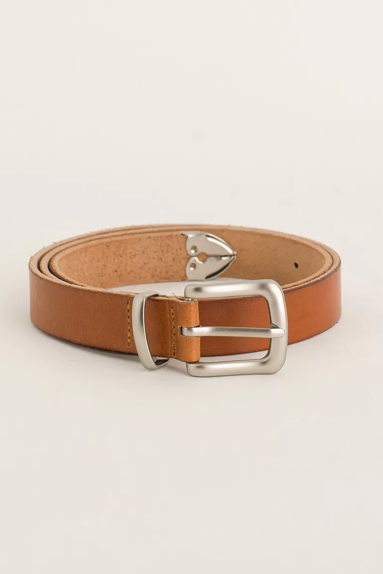Women Olive Clothing Square D Belt, Camel