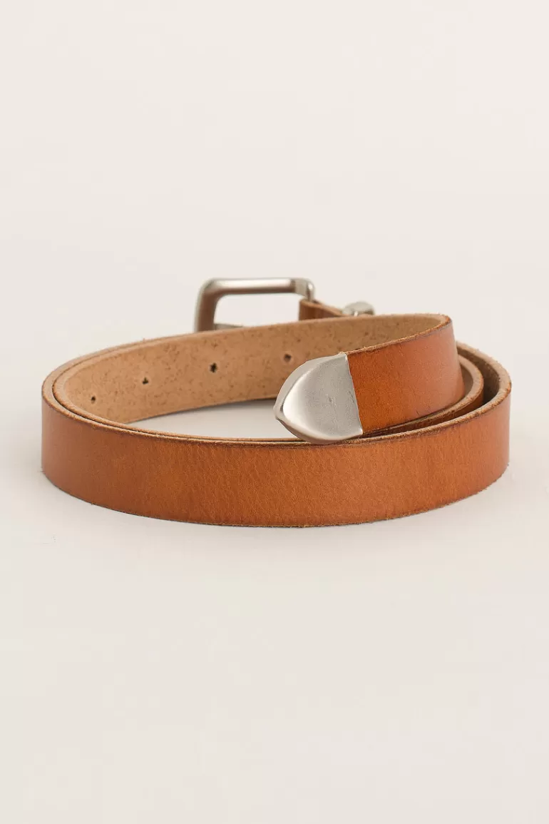 Women Olive Clothing Square D Belt, Camel