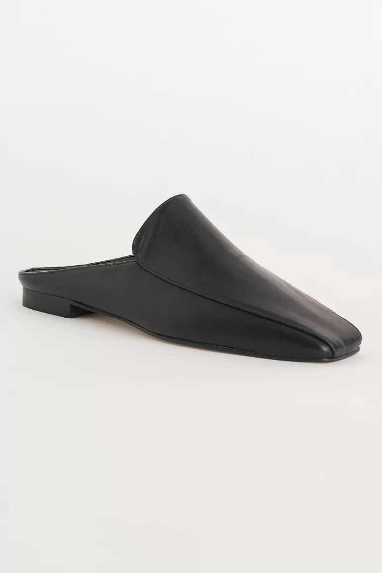 Women Olive Clothing Square Toe Mule, Black