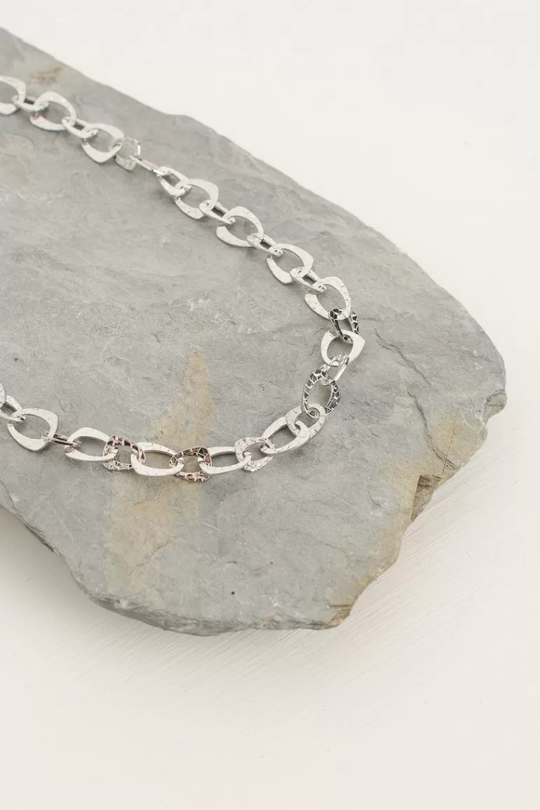 Women Olive Clothing Stacy Chain Necklace, Silver Plated