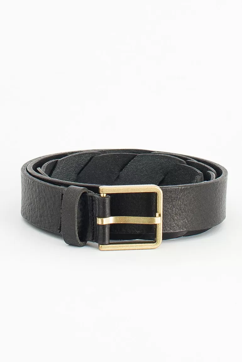 Women Olive Clothing Stella Half Twist Belt, Black