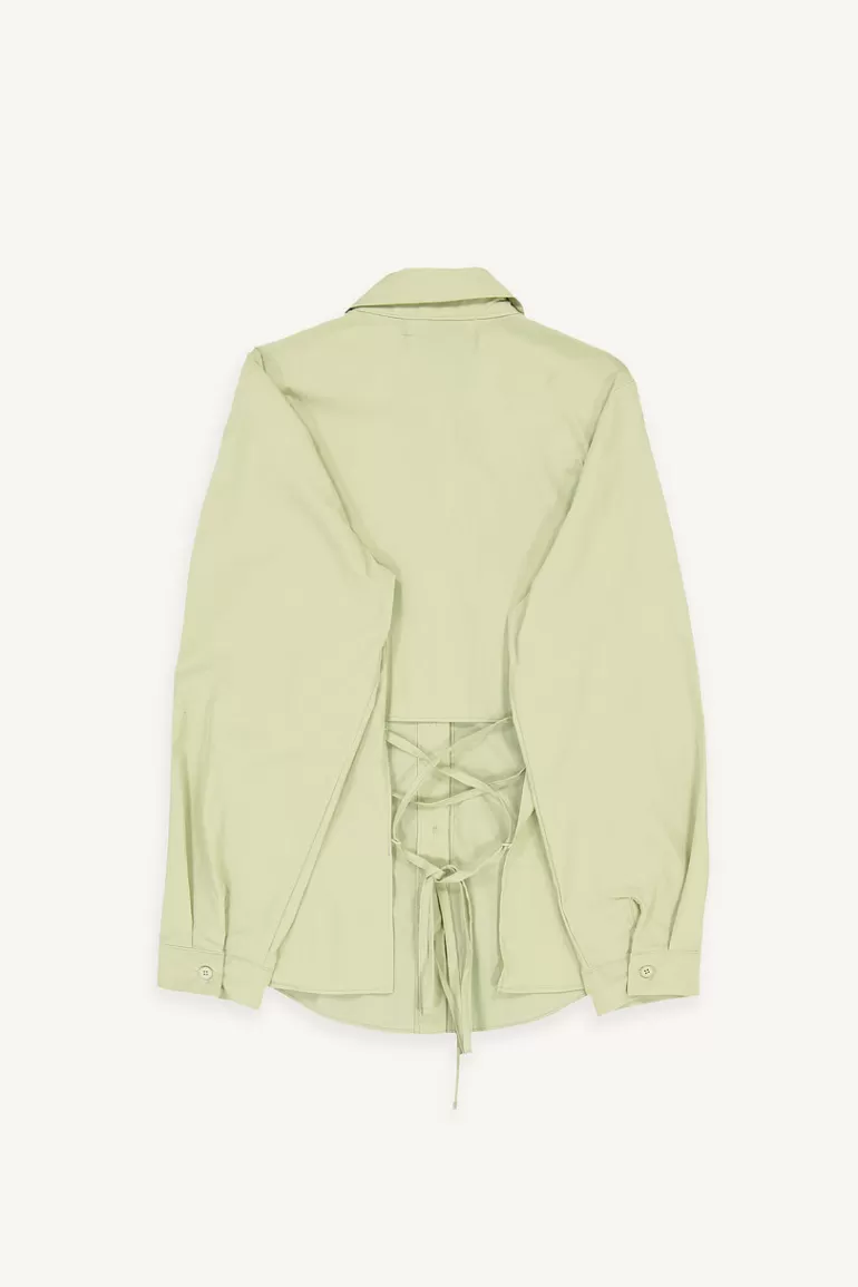 Women Olive Clothing Strap Back Shirt, Green