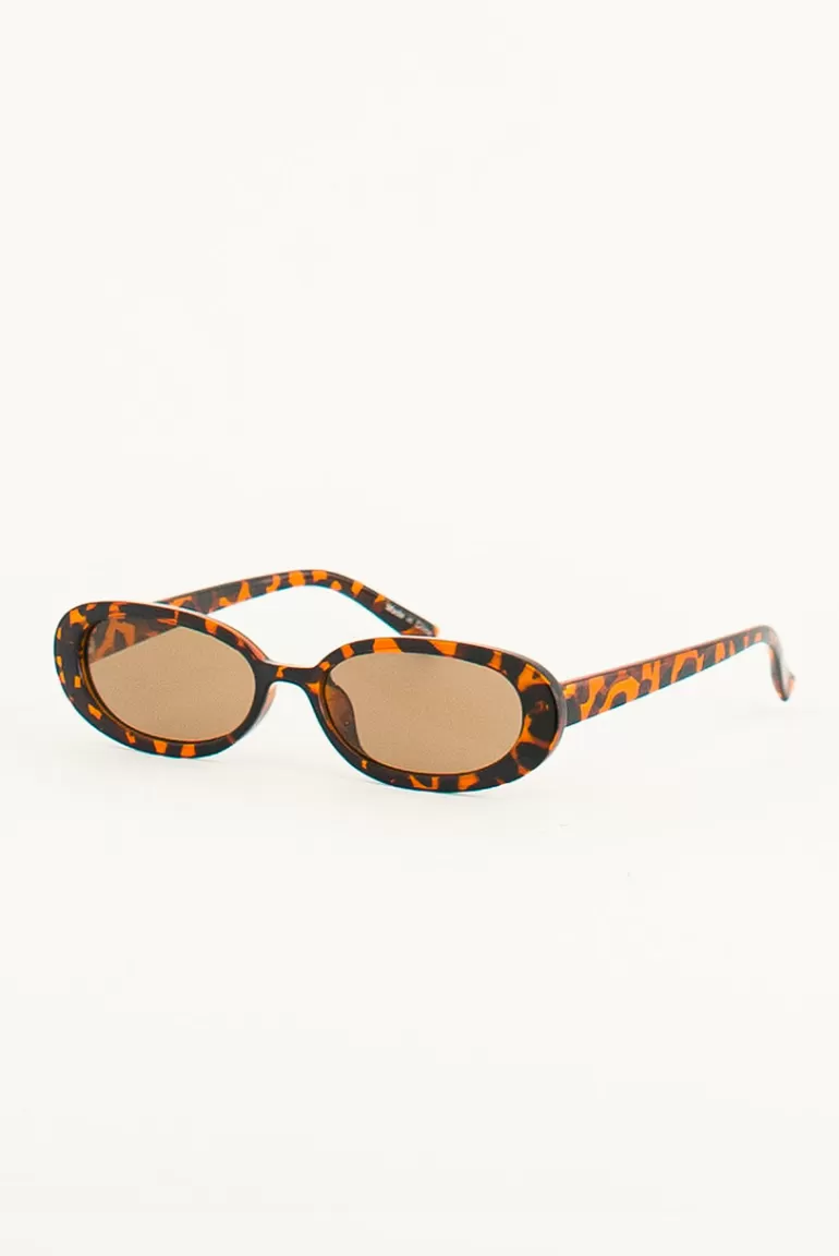 Women Olive Clothing Tatiana Sunglasses, Leopard Print