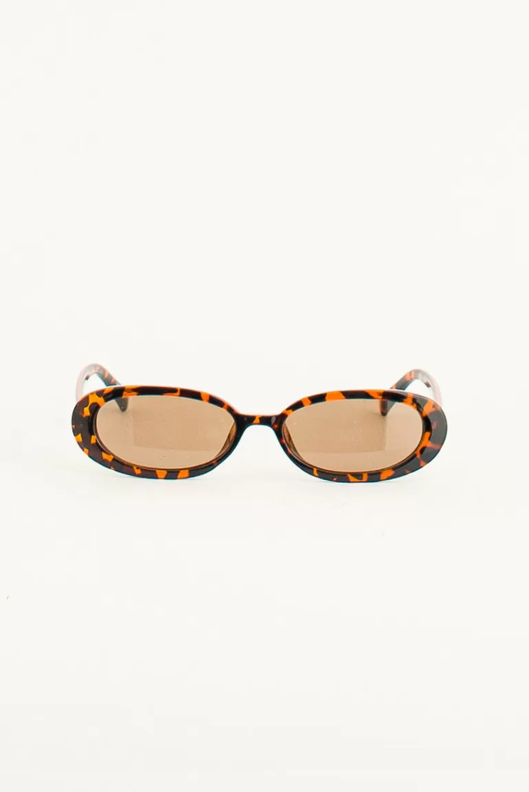Women Olive Clothing Tatiana Sunglasses, Leopard Print