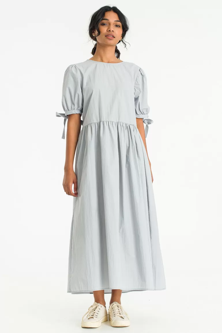 Women Olive Clothing Tie Sleeve Dress, Blue