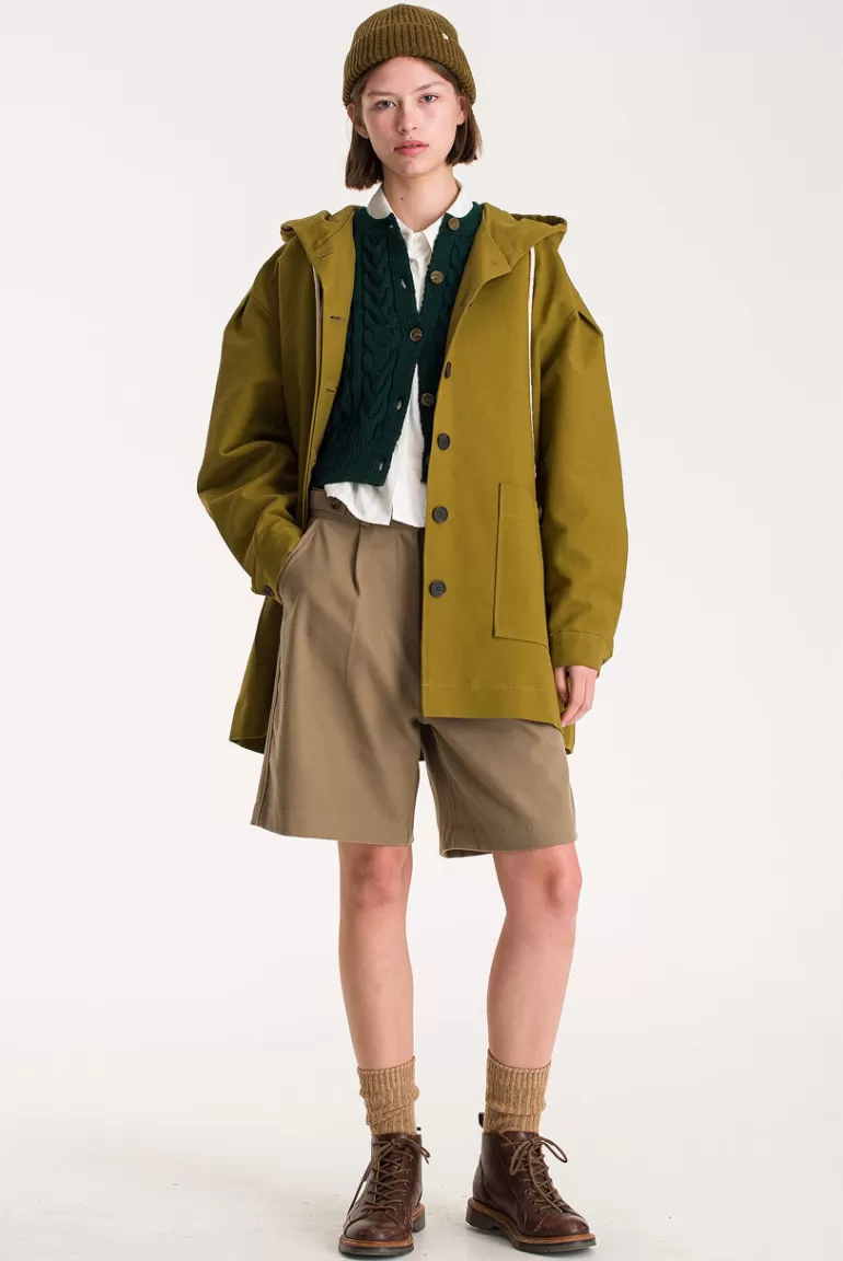 Women Olive Clothing Tomach Hoody Jacket, Olive