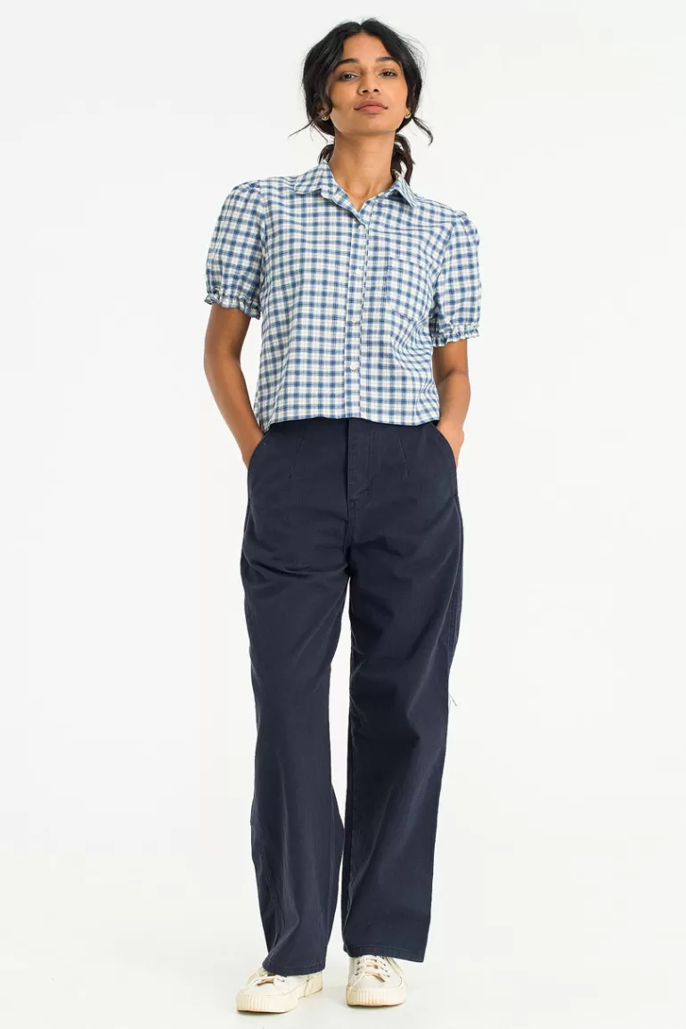 Women Olive Clothing Tomo Cotton Chino, Navy