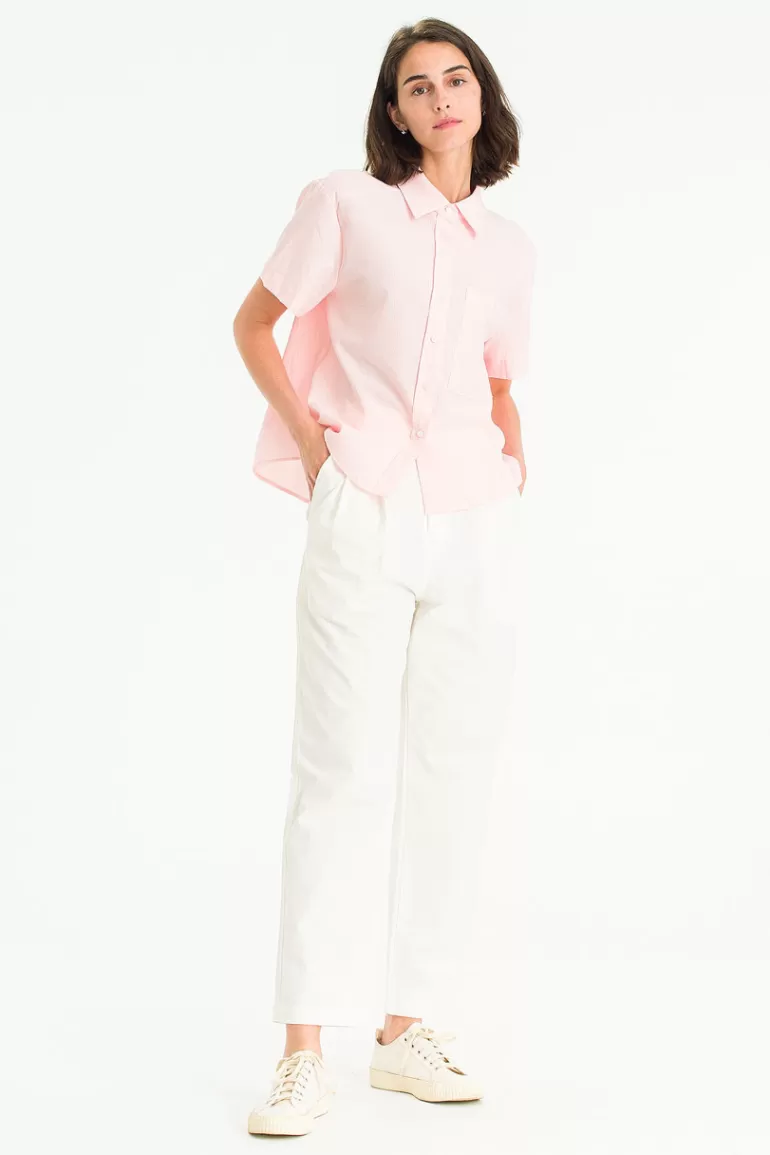 Women Olive Clothing Tomo Short Sleeve Shirt, Pink