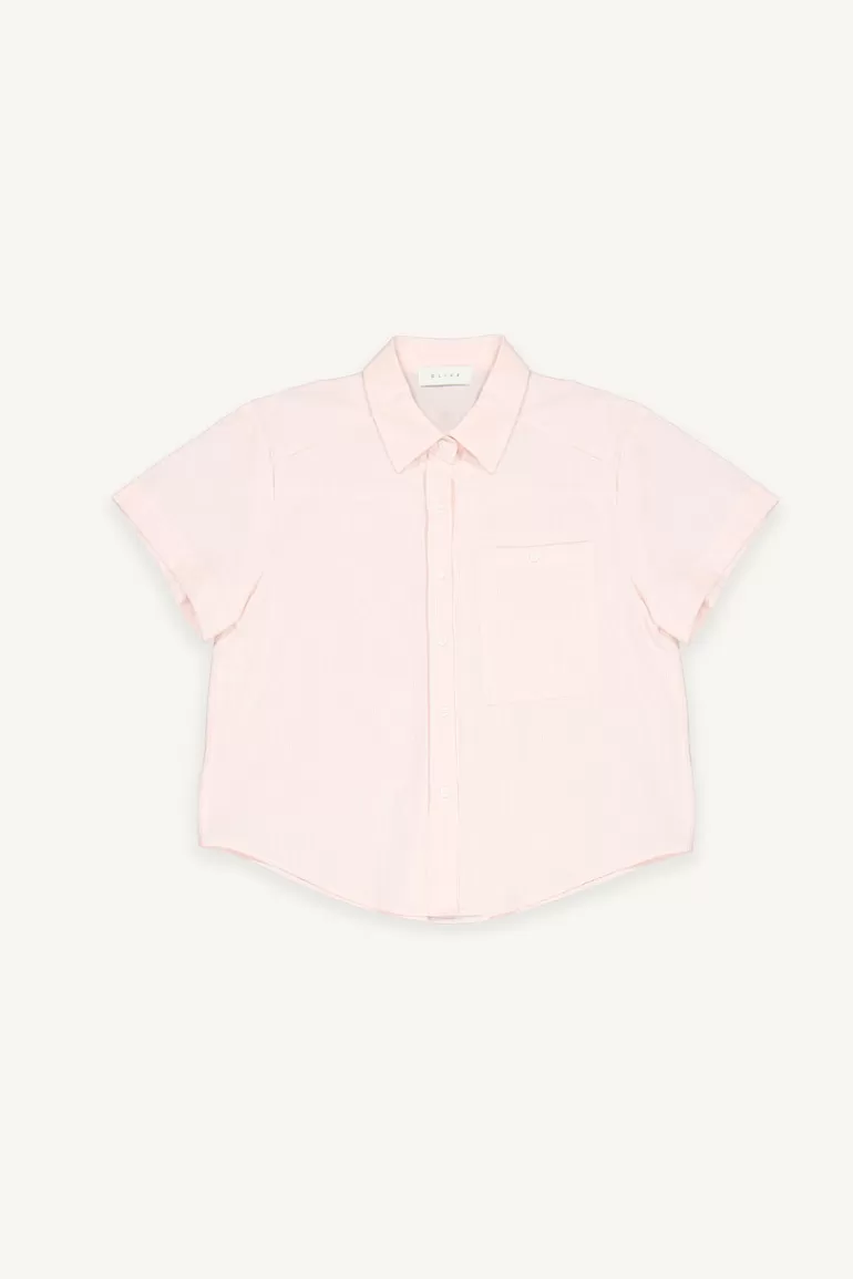 Women Olive Clothing Tomo Short Sleeve Shirt, Pink