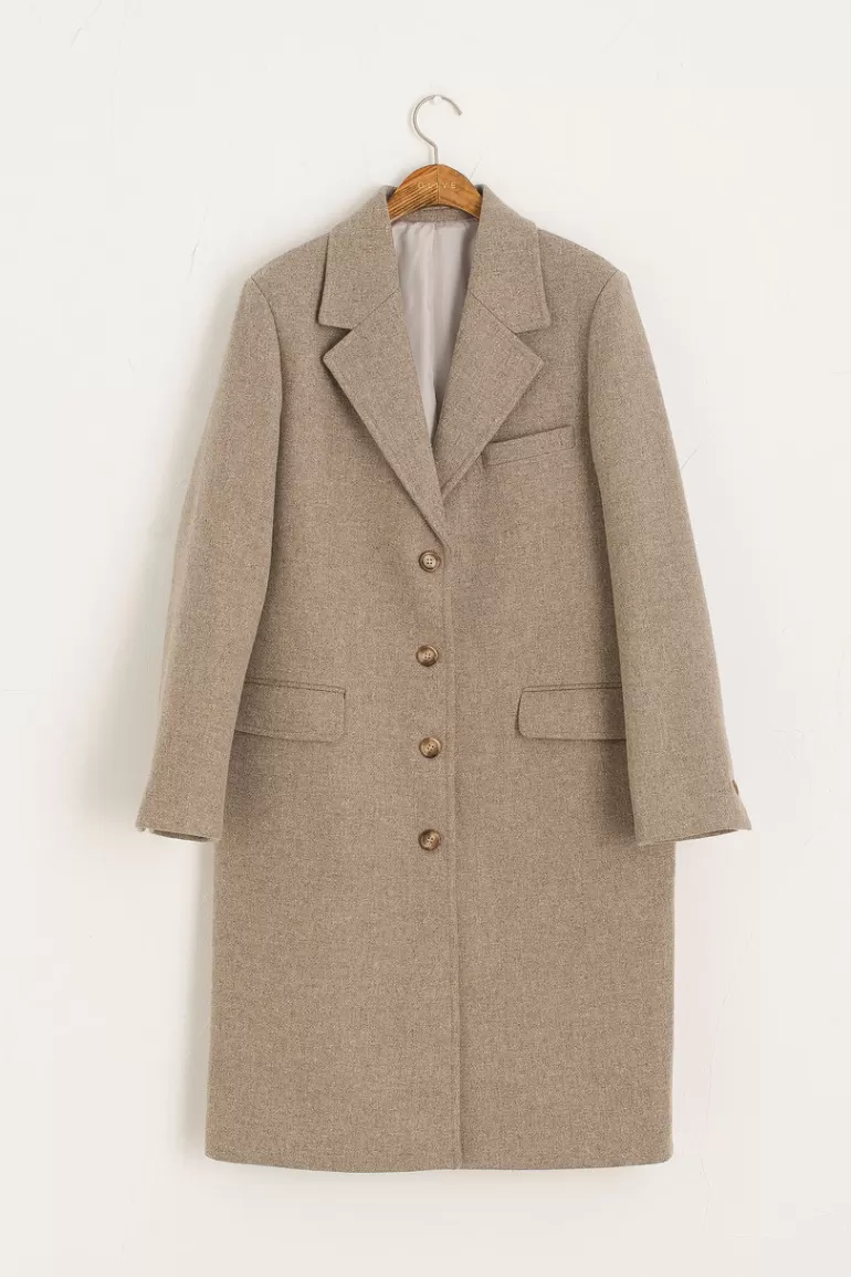 Women Olive Clothing Tomo Simple Coat, Beige
