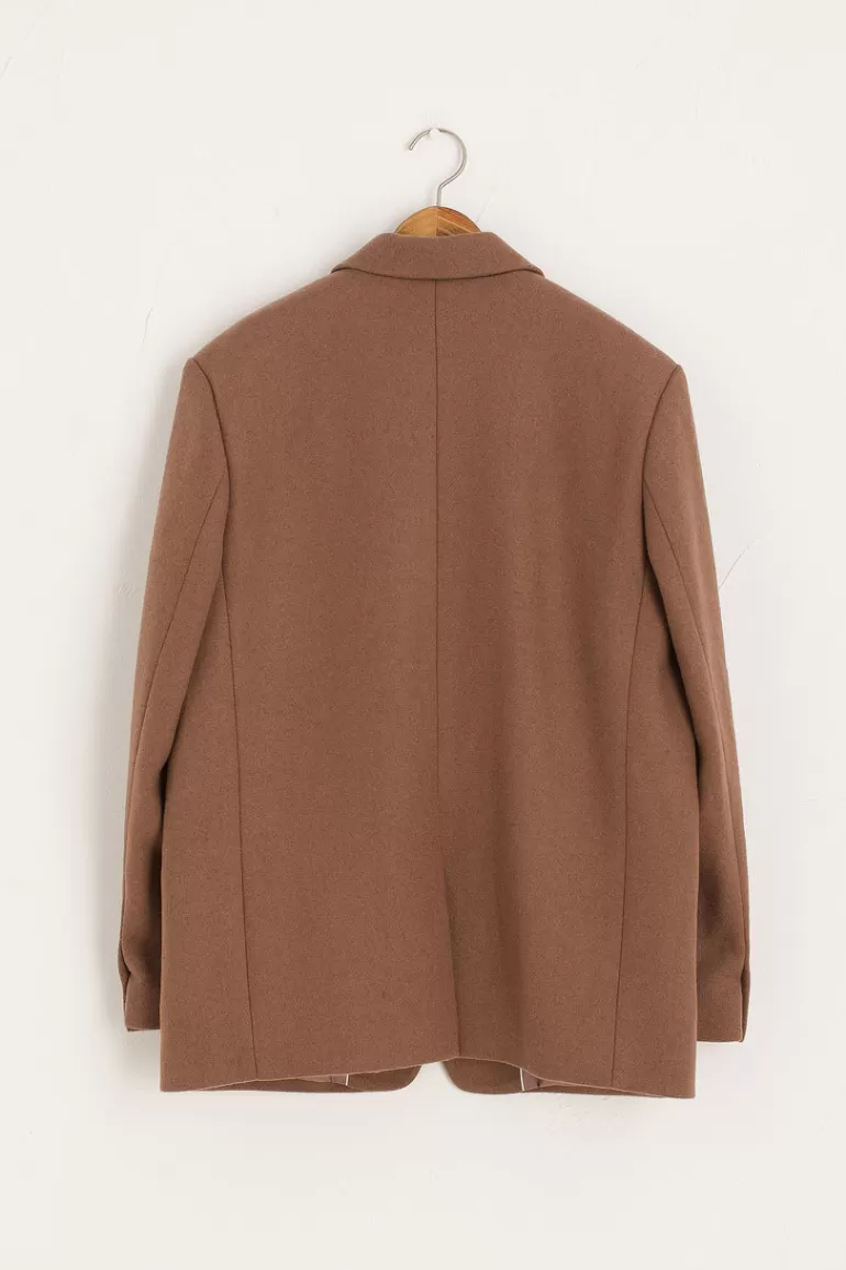 Women Olive Clothing Tomo Simple Jacket, Brick