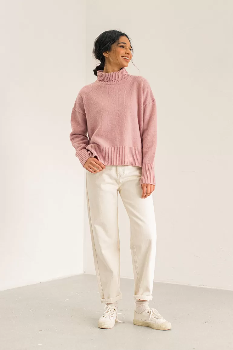 Women Olive Clothing Twill Baggy Jean, Ivory
