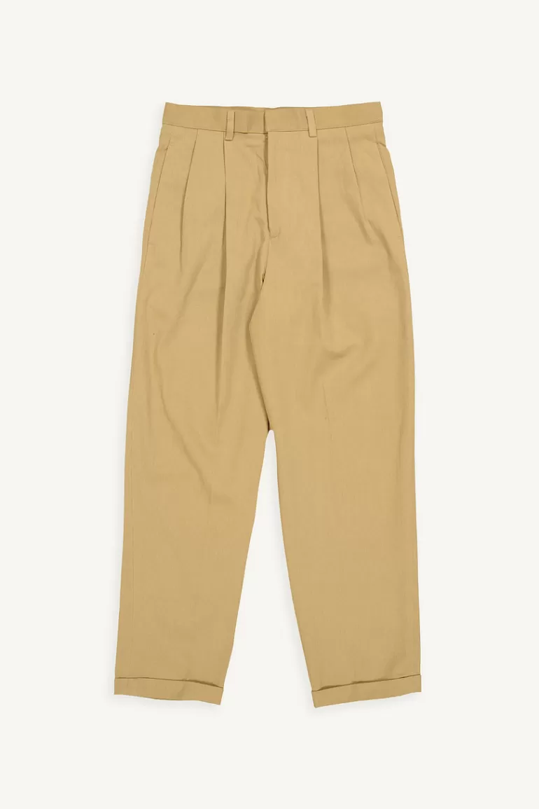Women Olive Clothing Twill Taylor Pants, Beige