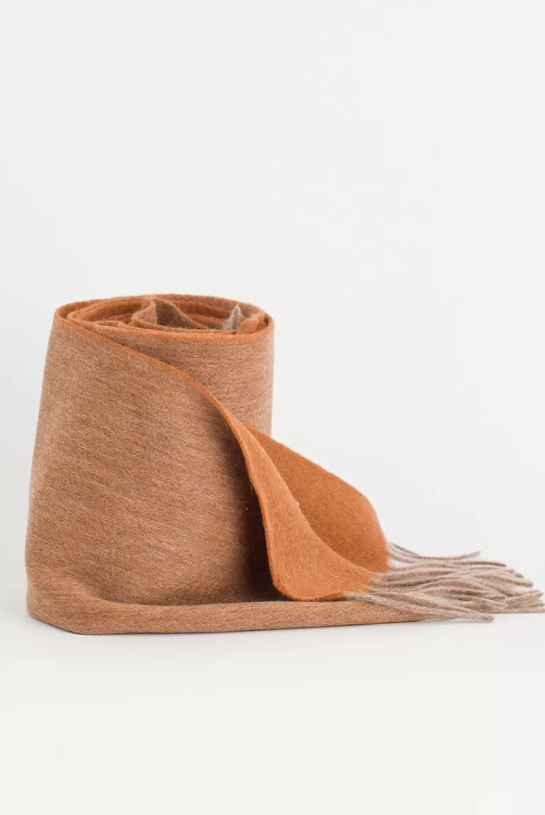 Women Olive Clothing Two Tone Wool Scarf, Brick