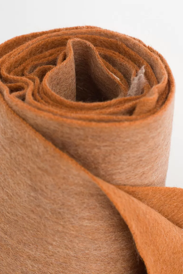 Women Olive Clothing Two Tone Wool Scarf, Brick