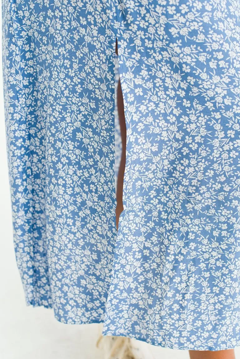 Women Olive Clothing Valerie Floral Skirt, Blue
