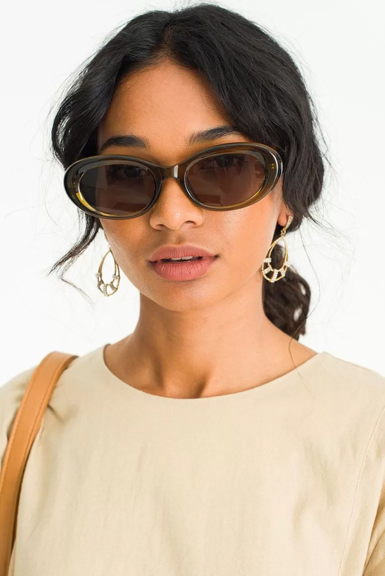 Women Olive Clothing Vincent Sunglasses, Khaki