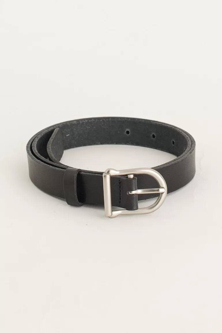 Women Olive Clothing W Half Oval Belt, Black