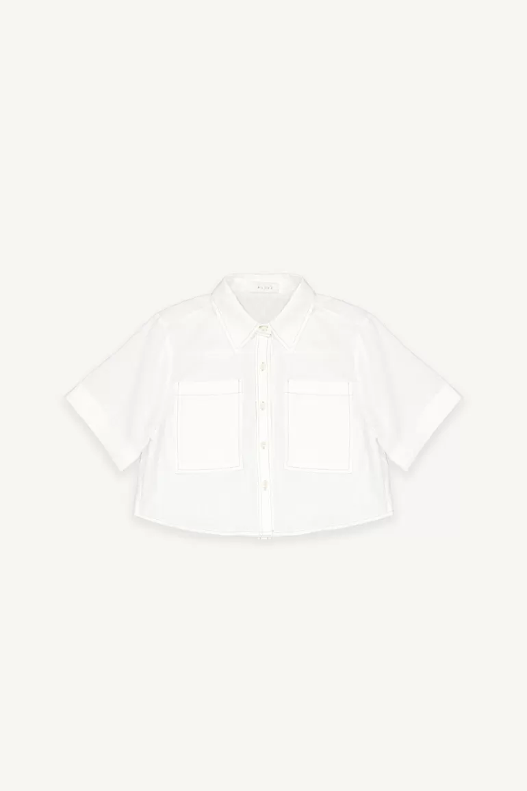 Women Olive Clothing Yasu Linen Shirt, Ivory